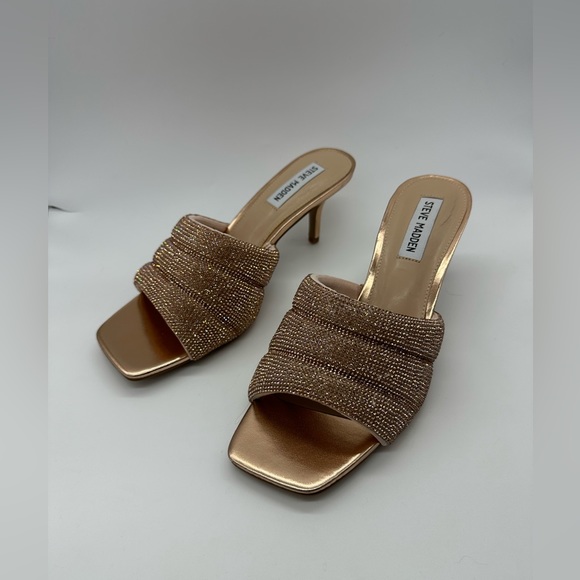 Sandalias Steve Madden Gold Rose nuevo talla 10 - Picture 3 of 13